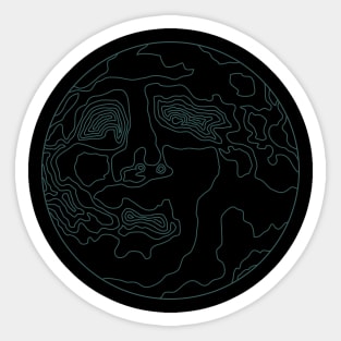 man in the moon Sticker